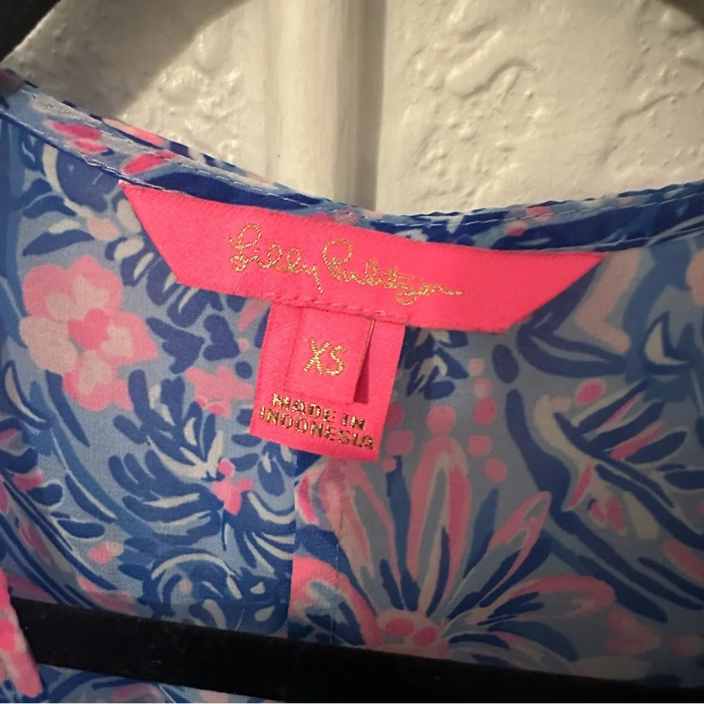 Lilly Pulitzer Motley Cover-Up Blue Peri ‘Takin It Easy’ SZ XS